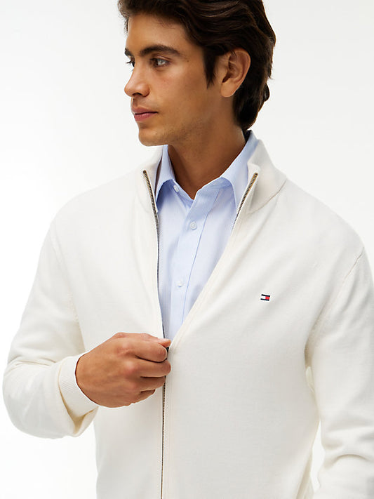 Flag Embroidery Zip-Thru Jumper