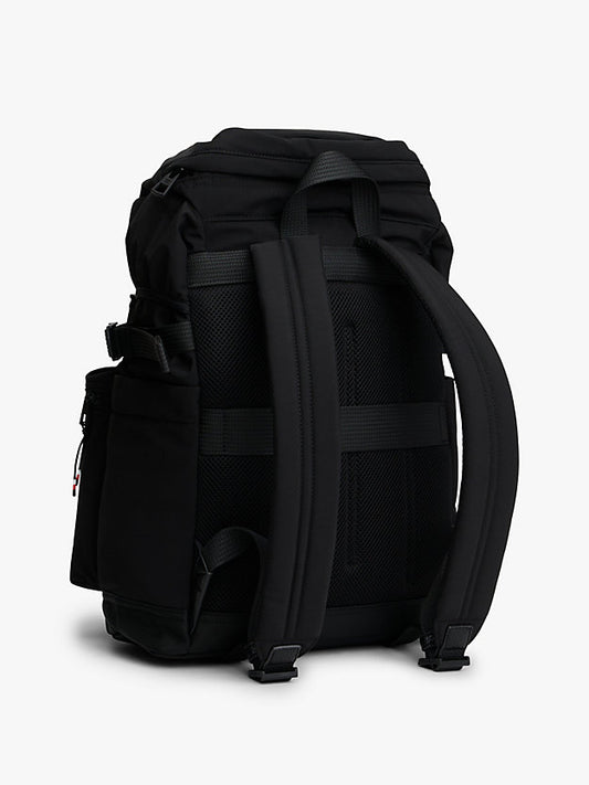 Textile Logo Travel Flap Backpack
