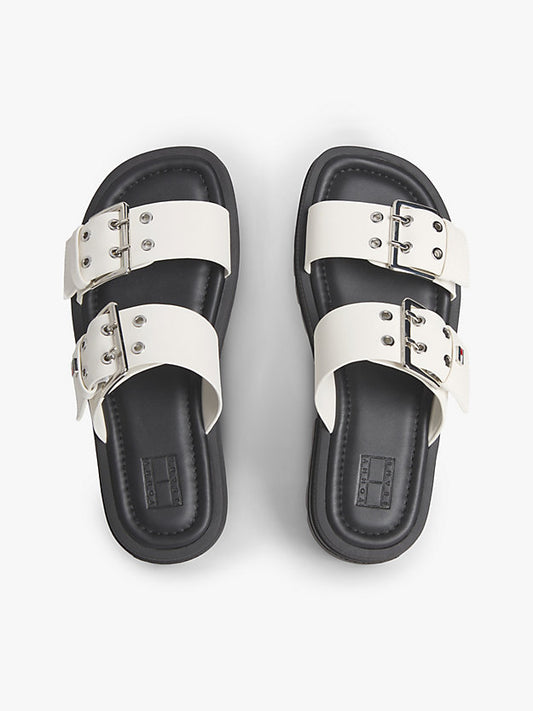 Chunky Cleat Double Buckle Sandals