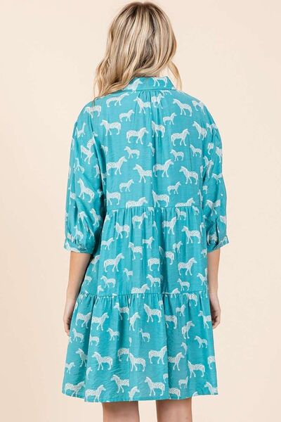Mittoshop Zebra-Print Hemdkleid