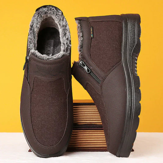 Herren Orthopädische Warme Schneestiefel Wasserdicht Rutschfeste Winter Fleece Schuhe