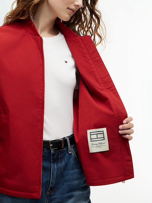 Logo Appliqué Twill Bomber Jacket