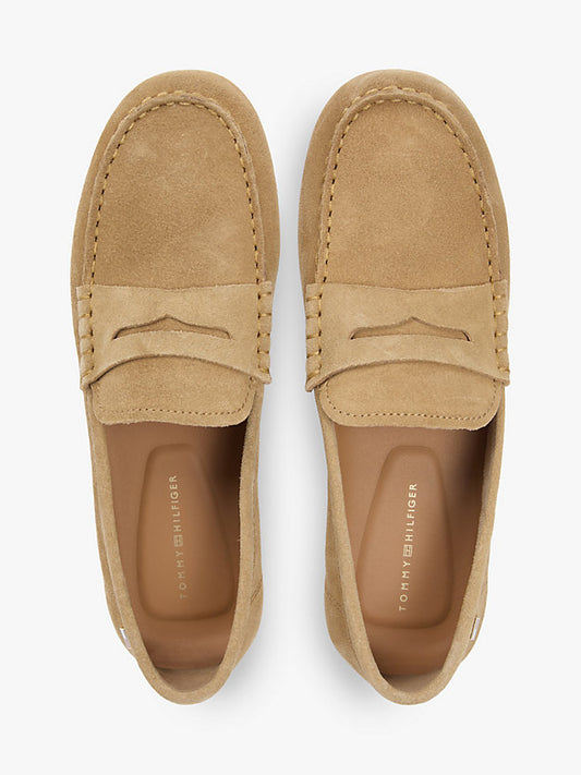Suede Enamel Flag Driver Shoes