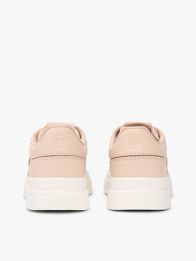 Debossed Monogram Leather Court Trainers