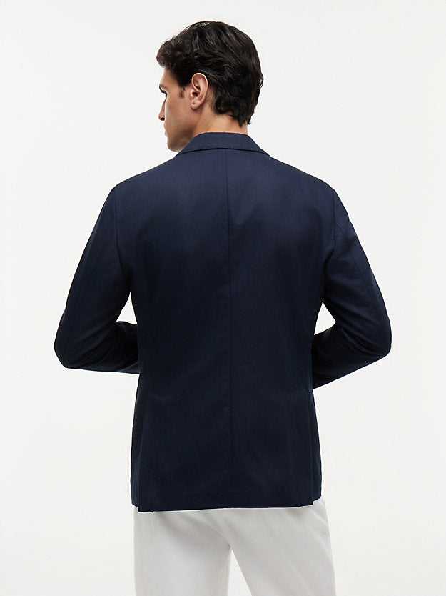 Regular Fit Linen Blend Single Breasted Blazer