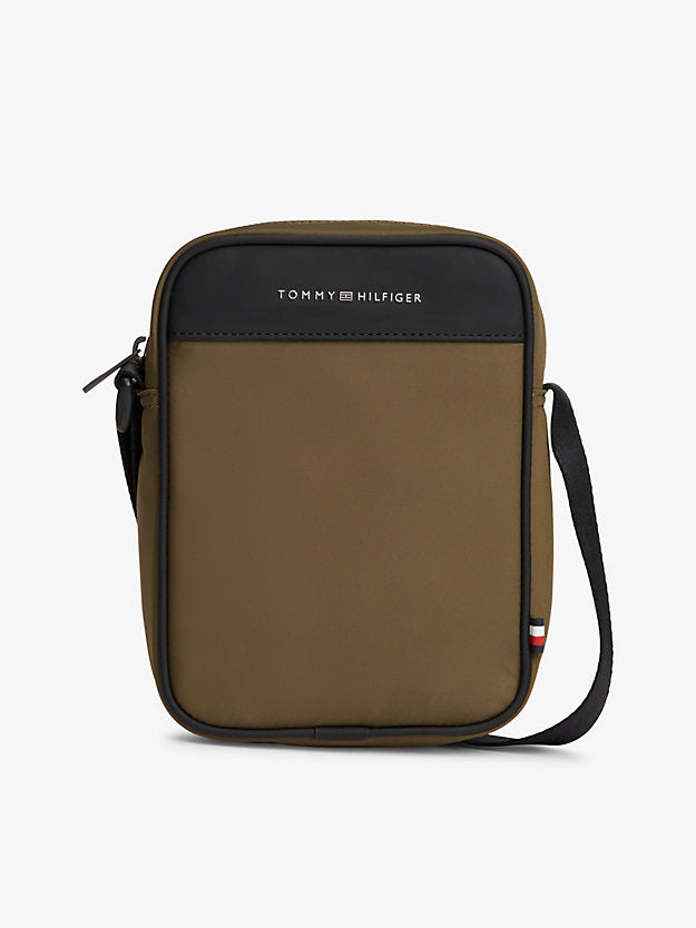 Metal Logo Crossbody Reporter Bag