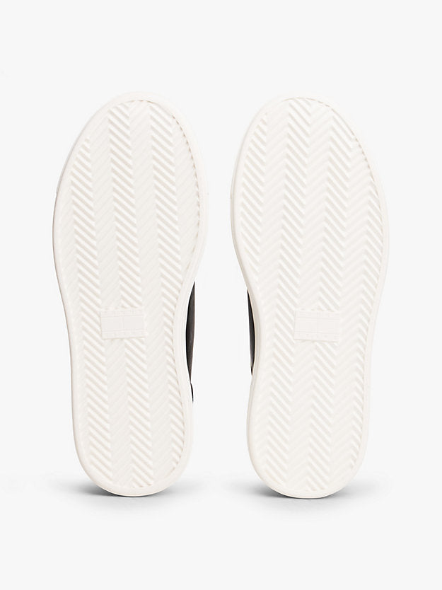 Debossed Logo Platform Trainers WiLeather