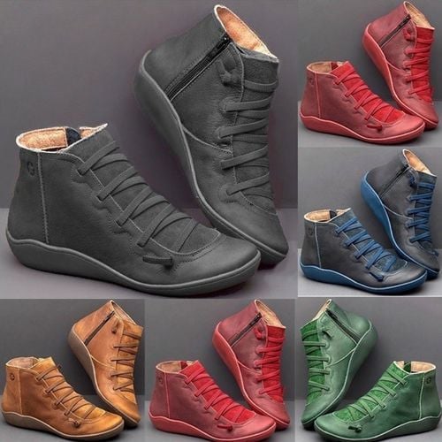 🔥Hot Sale 49% Rabatt🔥 - Bequeme handgefertigte Lederstiefel mit Fußgewölbestütze