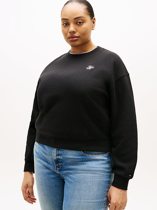 Curve Logo Embroidery Flex Fleece Sweatshirt