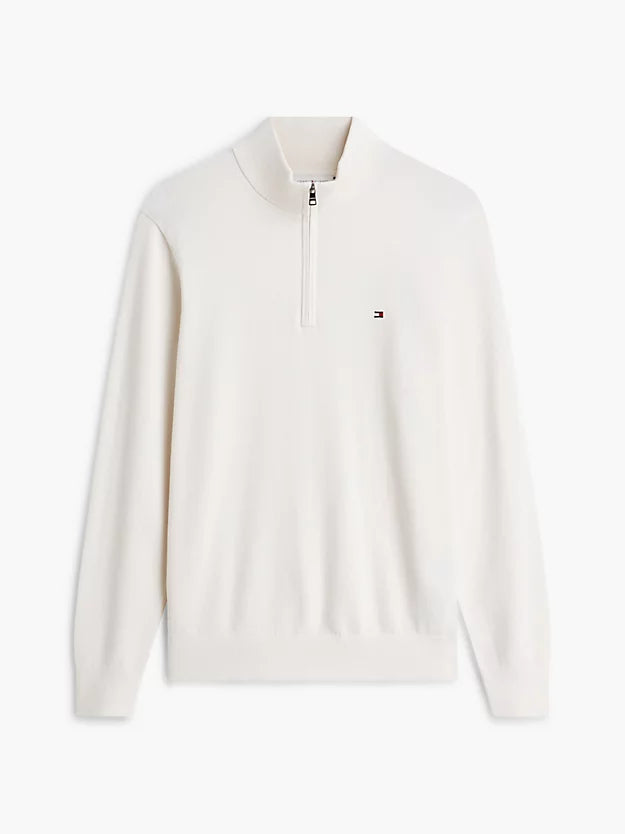 Flag Embroidery Quarter-Zip Jumper