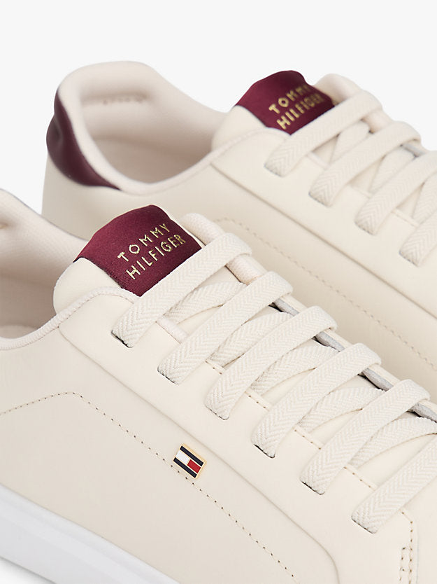 Lightweight Leather Cupsole Court Trainers