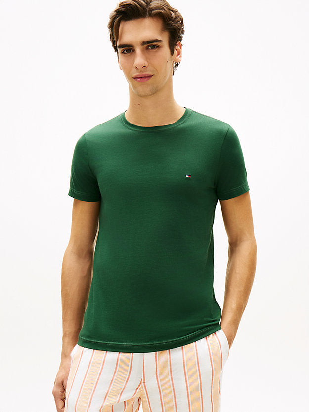 Flag Embroidery Slim Jersey T-Shirt