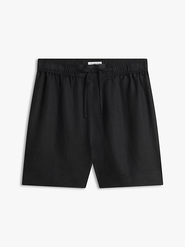 Flag Embroidery Pure Linen Shorts
