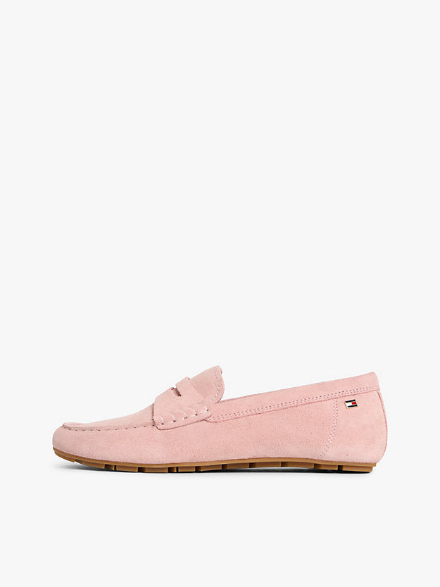 Suede Enamel Flag Driver Shoes