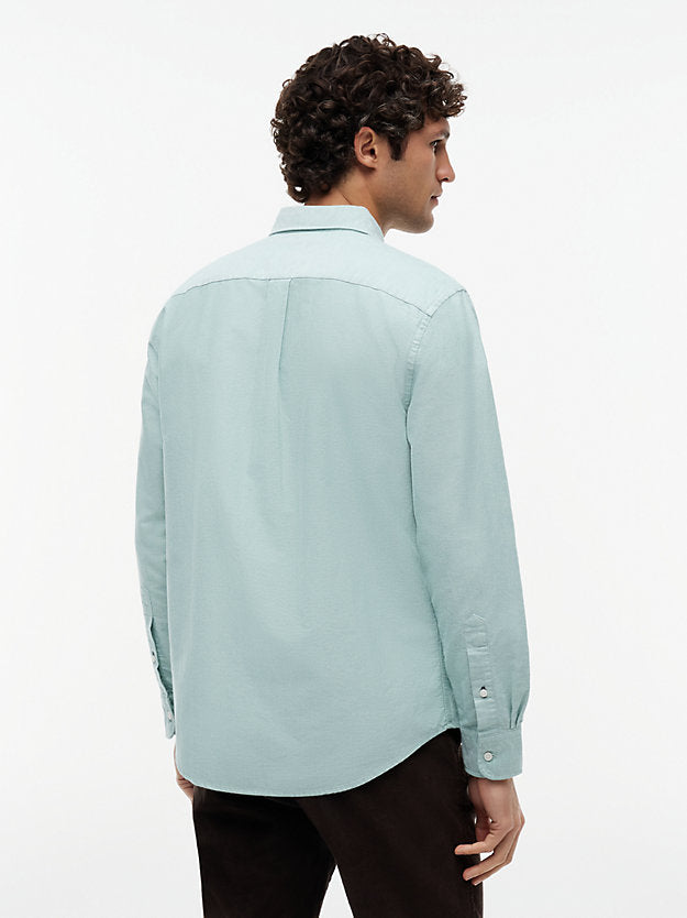 Regular Fit Flag Embroidery Oxford Shirt