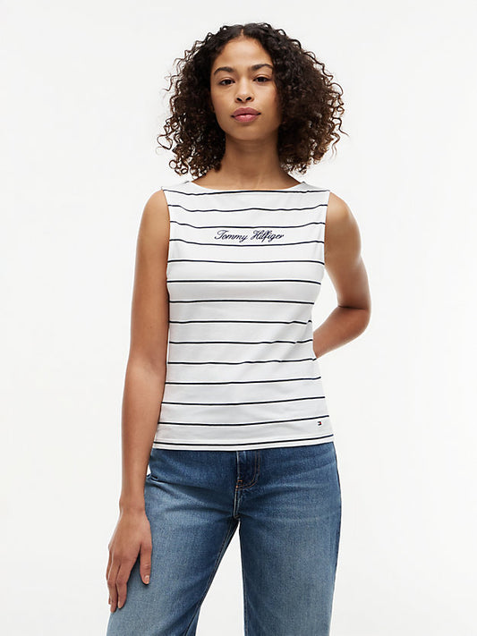 Slim Boat Neck Tank Top