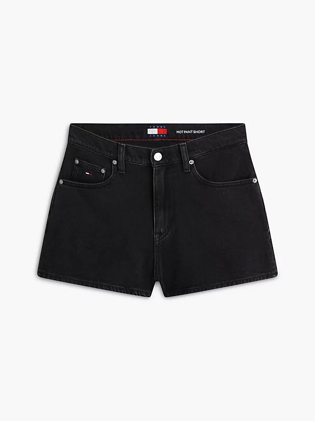Regular Black Denim Shorts