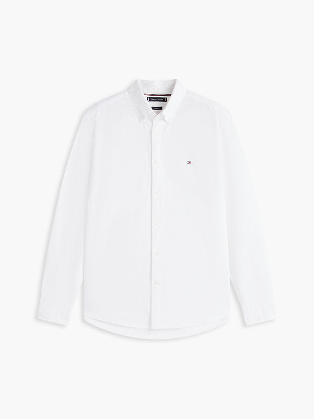 Regular Fit Flag Embroidery Oxford Shirt