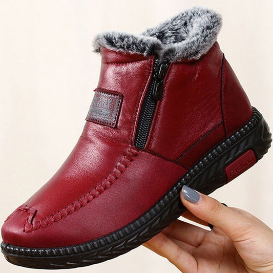 Wasserdichte rutschfeste Baumwoll-Lederstiefel für Damen 🔥HOT SALE !!!-60% RABATT für begrenzte Zeit