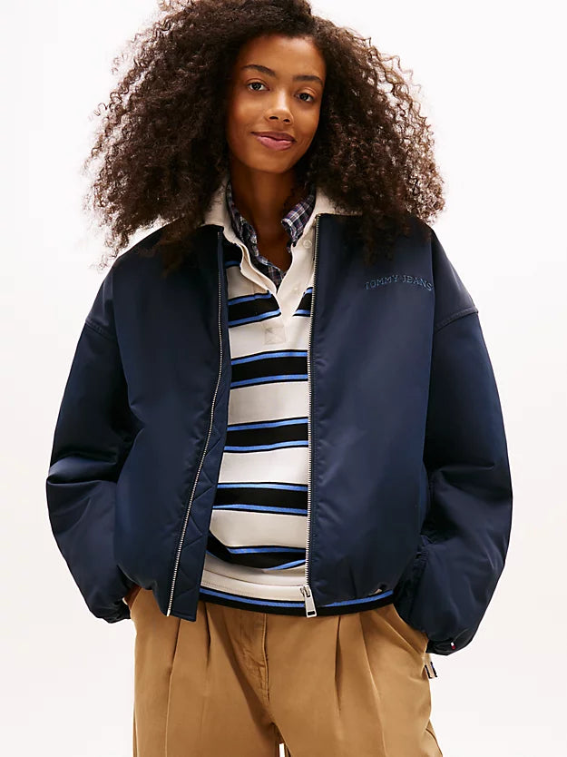 Back Logo Embroidery Bomber Jacket