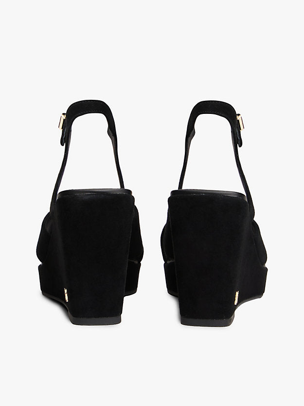 Suede High Wedge Heel Sandals