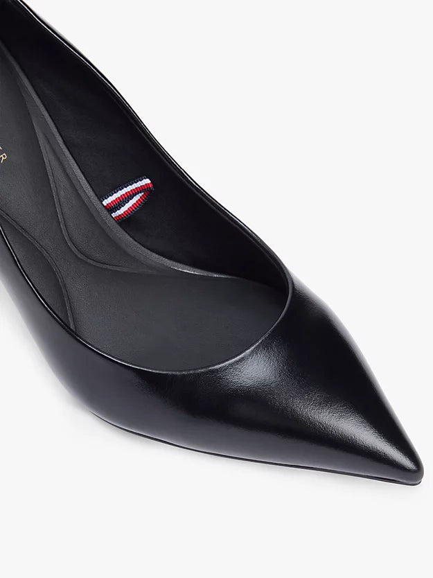 Leather Pointed Toe Stiletto Heels