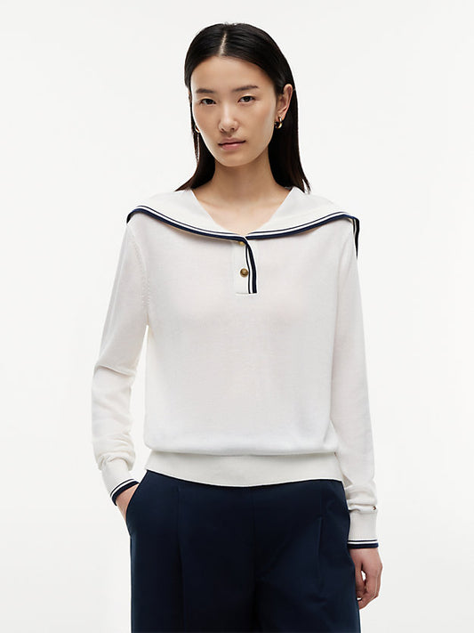 Relaxed Sailor Collar Jumper WiSilk