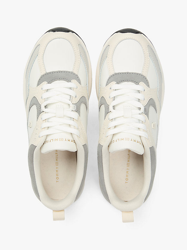 Monogram Leather Mixed Texture Trainers