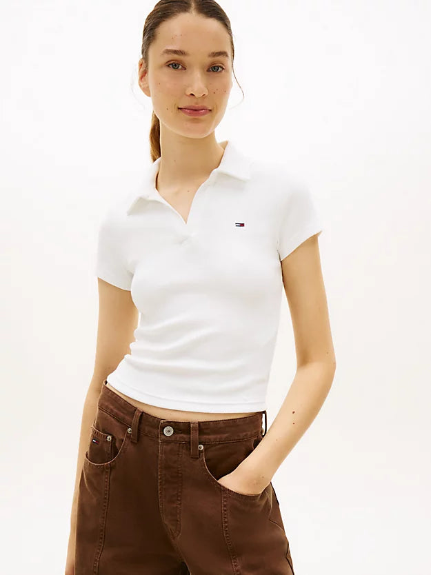 Slim Fit Ribbed Polo Shirt