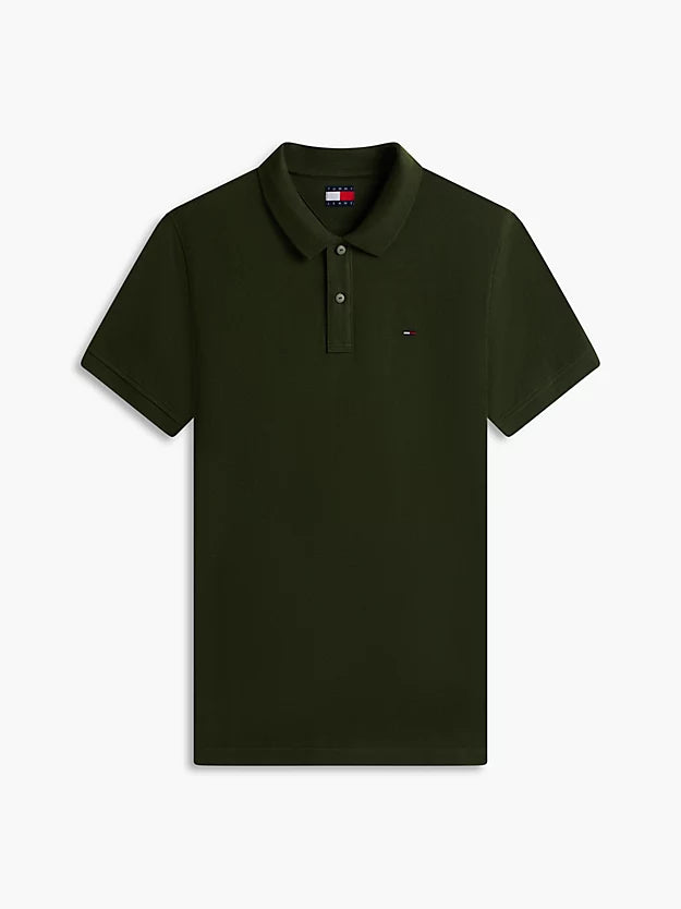 Flag Slim Fit Pique Polo Shirt