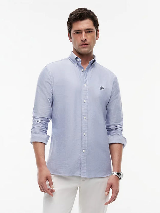 Heritage Regular Fit Logo Embroidery Oxford Shirt