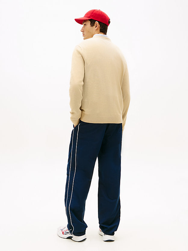 Flag Embroidery Lightweight Slim Jumper