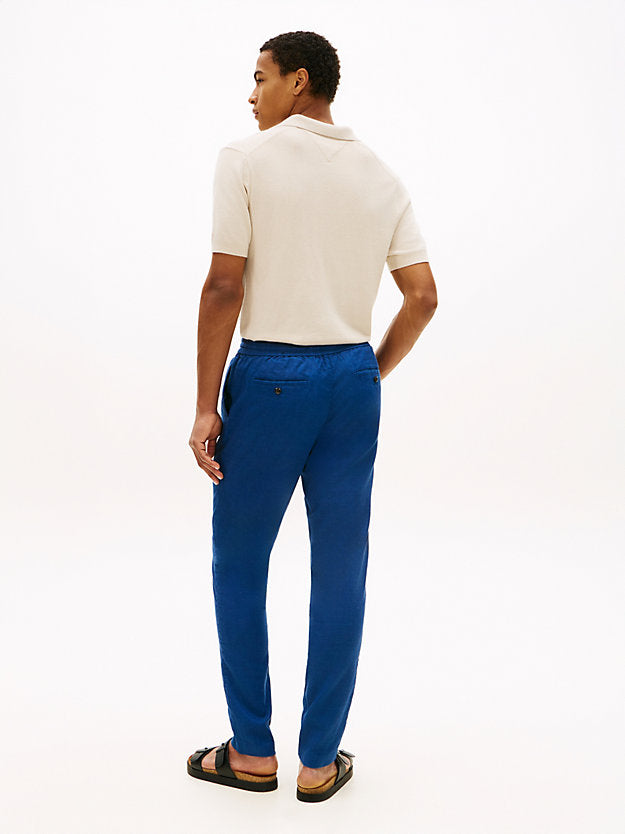 Harlem Tapered Leg Linen Blend Chinos