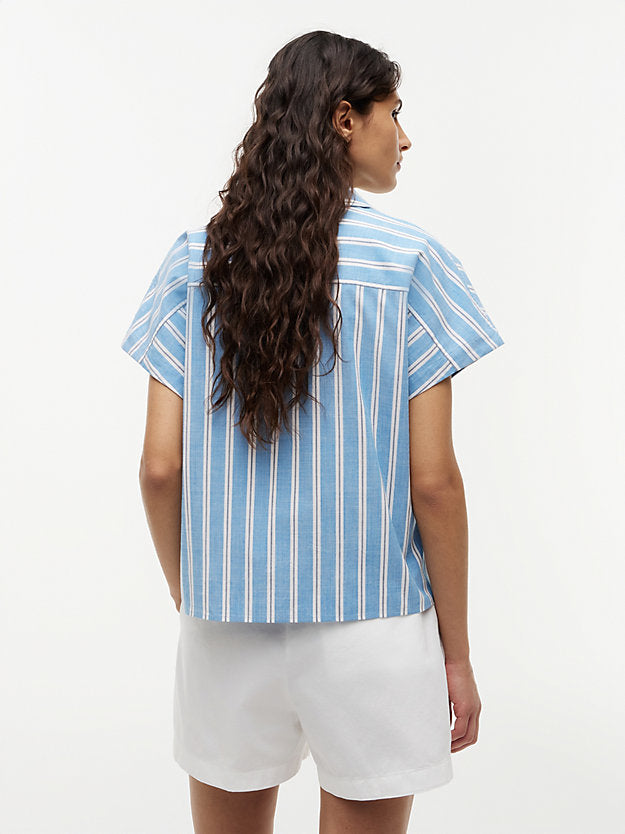 Relaxed Fit Poplin Short Sleeve Shirt