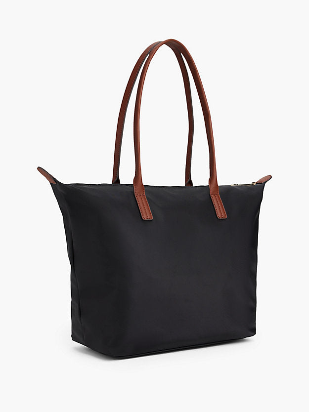 Monogram Contrast Handle Tote Bag