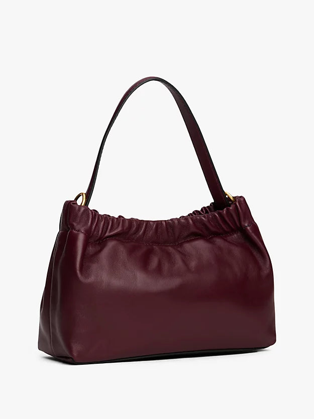 Soft Leather Logo Plaque Crossbody Bag