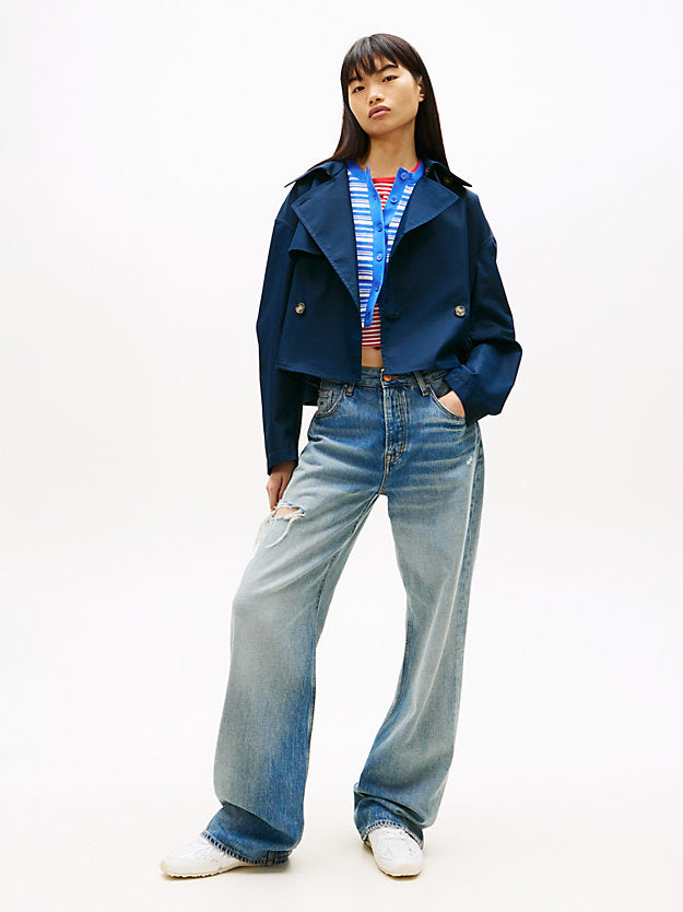 Water Repellent Relaxed Short Trench Coat