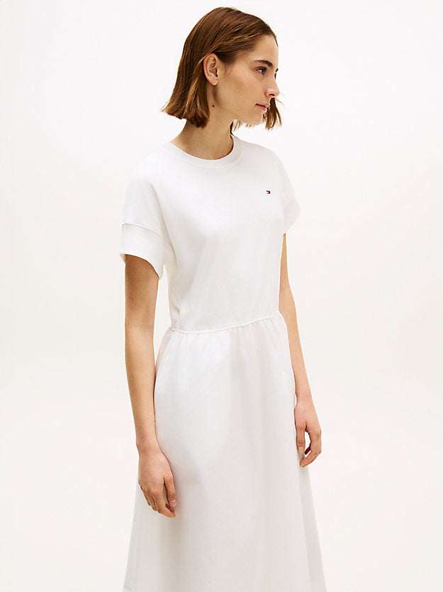 Contrast Fit And Flare Midi Dress
