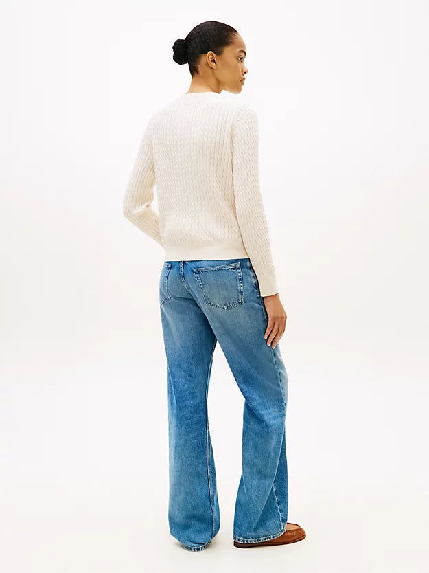 Cable Knit V-Neck Jumper