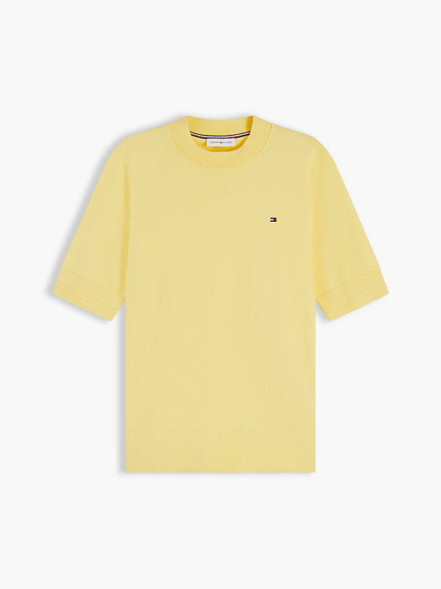 Fine Knit Jersey Short Sleeve Jumper
