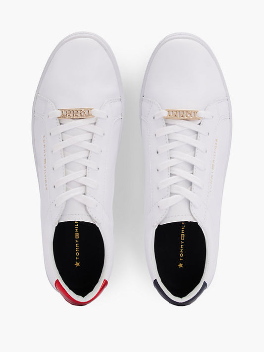 Metallic Back Lace-Up Trainers