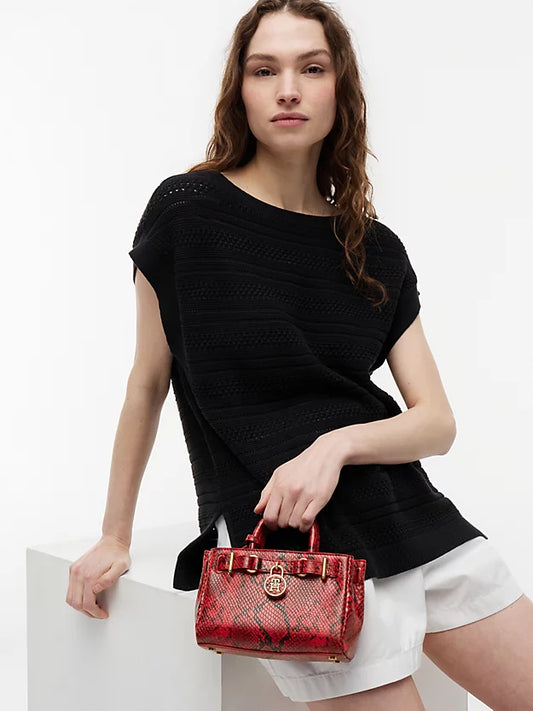 The American Icon Snake Print Leather Tote Bag