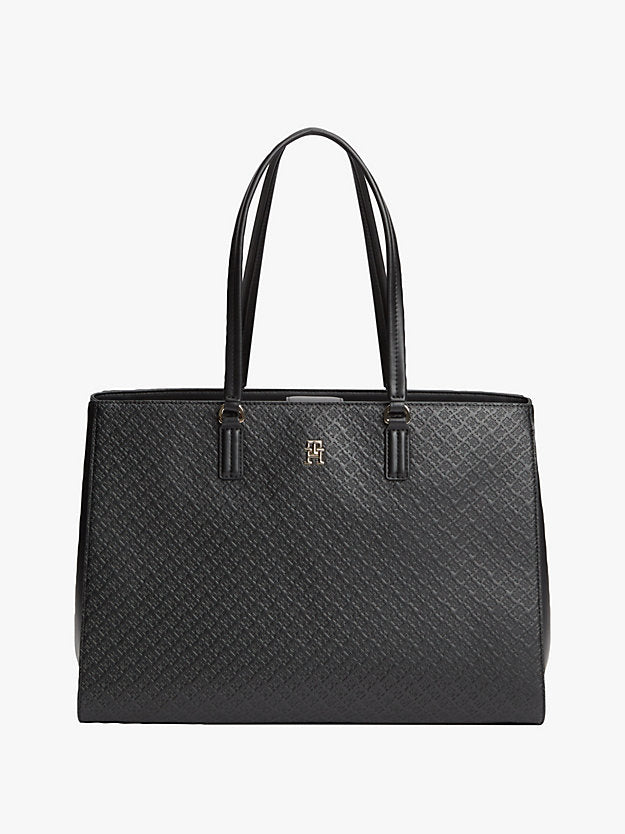 Embossed Monogram Tote Bag