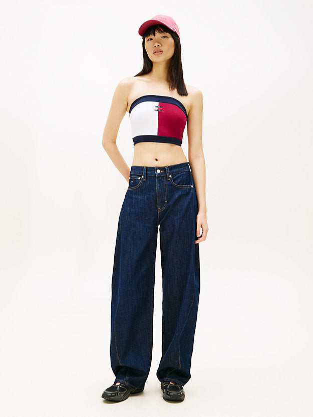 Badge Slim Colour-Blocked Tube Top