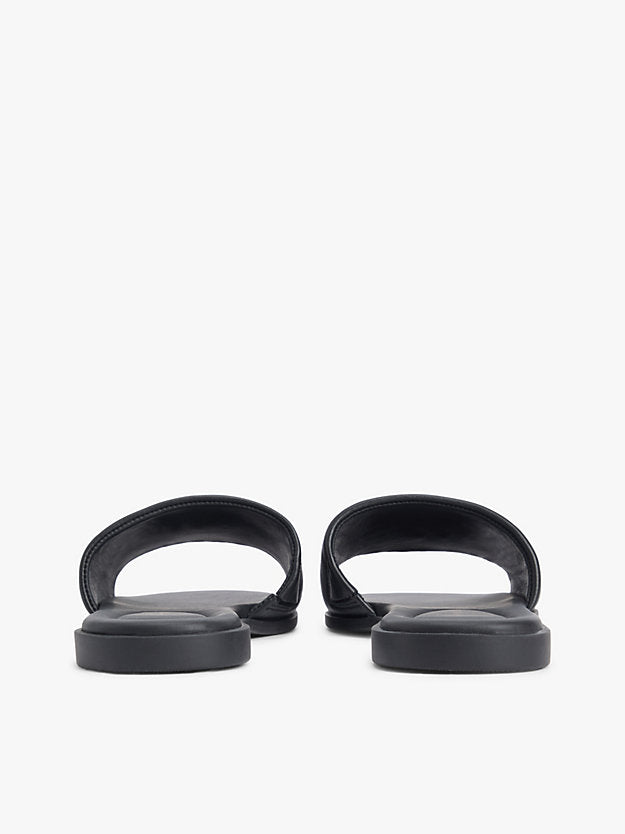 Leather Monogram Strap Mules