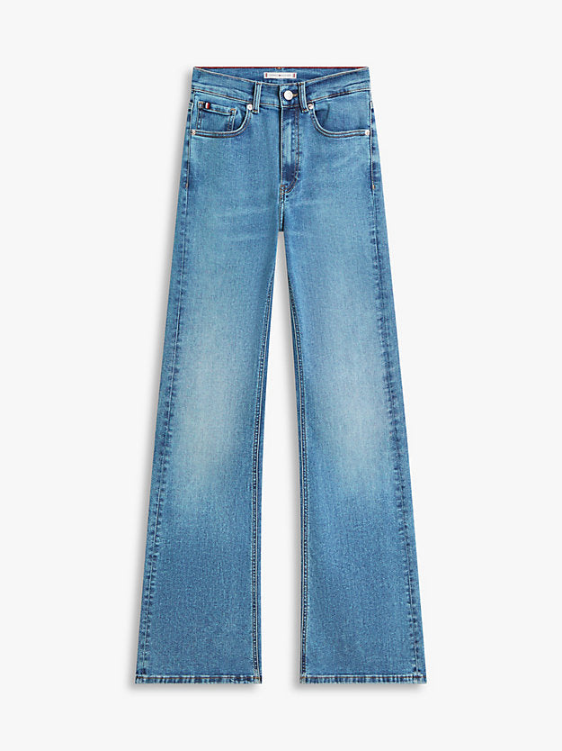 Mid Rise Flared Leg Jeans