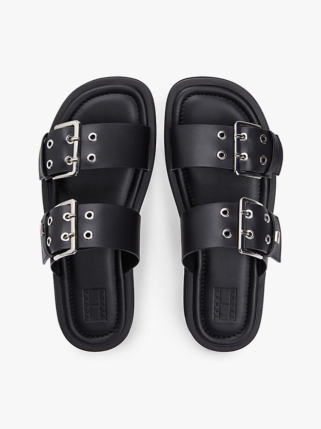 Chunky Cleat Double Buckle Sandals