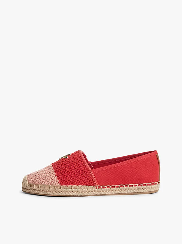 Logo Plaque Colour-Blocked Woven Espadrilles