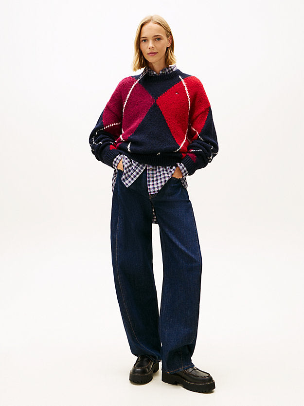 Argyle Oversized Jumper WiAlpaca