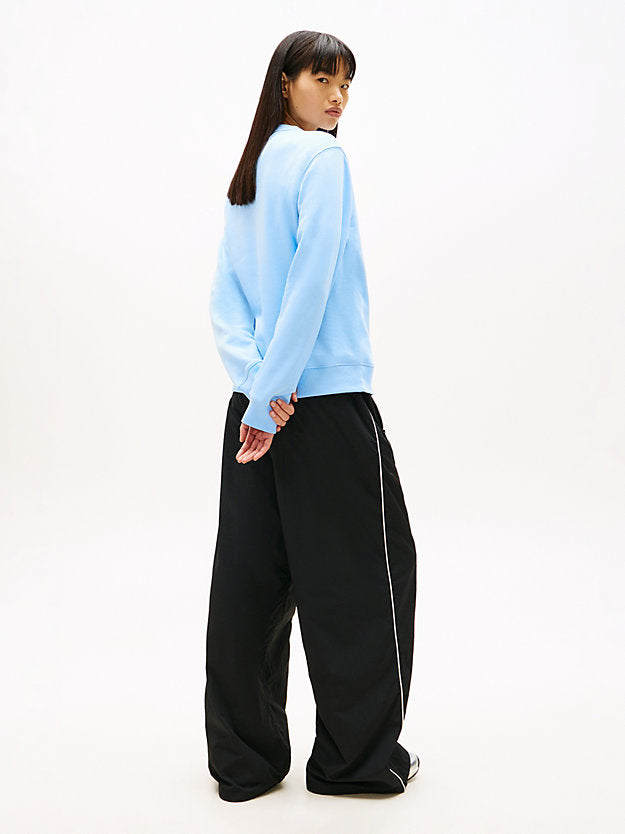 Flag Embroidery Brushed Fleece Sweatshirt